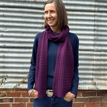 Load image into Gallery viewer, Danthonia Pure Millpost Merino Cable Knit Scarf