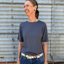 Load image into Gallery viewer, Roustabout pure merino wool short sleeve tee by Lindner Socks