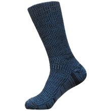Load image into Gallery viewer, Australian made Blue/Black Narrawa Australian merino ribbed socks
