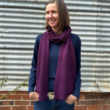 Load image into Gallery viewer, Danthonia Pure Millpost Merino Cable Knit Scarf
