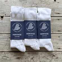 Load image into Gallery viewer, Elly White 3 Pack Bundle - Save on Australian Made Fine Knit Cotton Dress Socks
