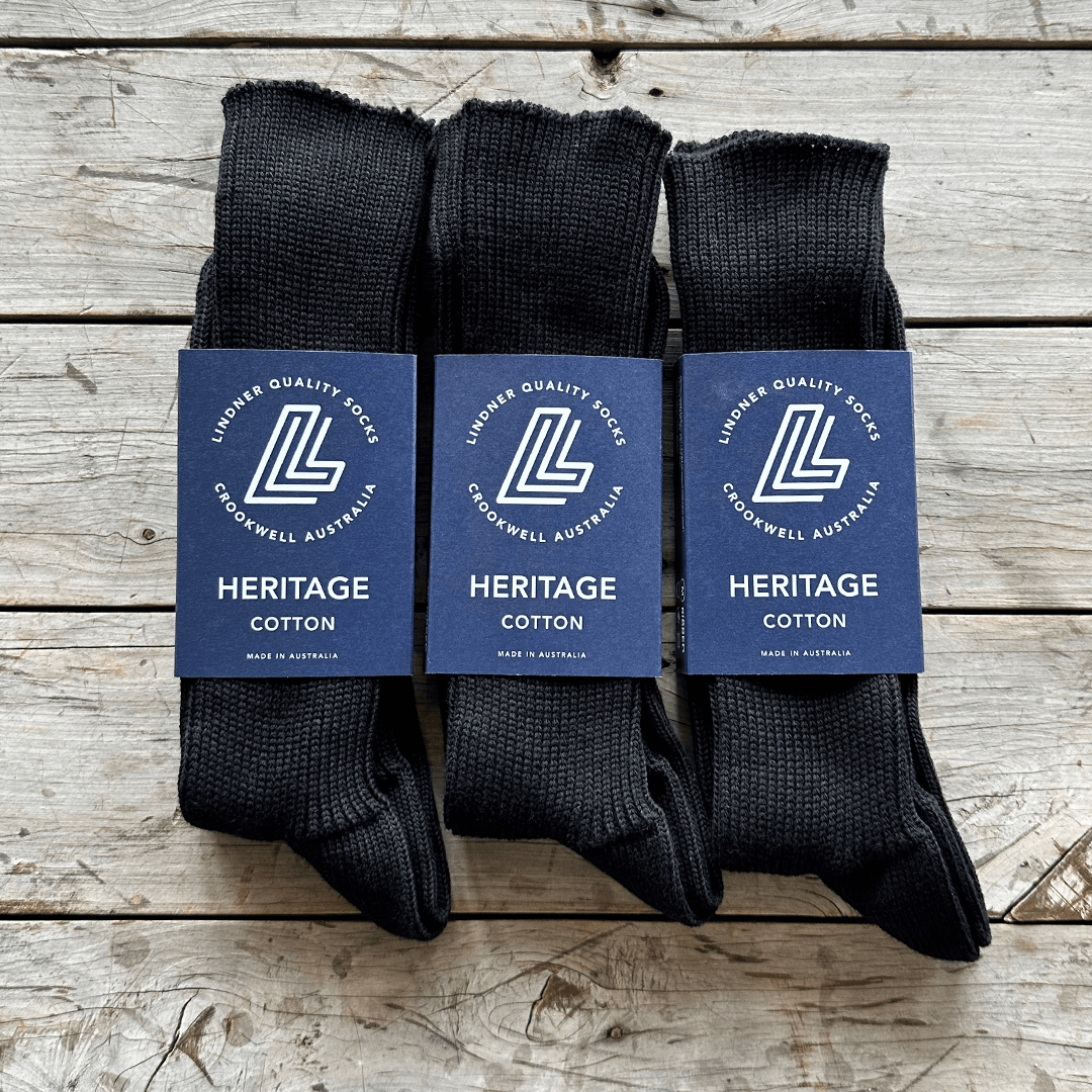 Elsa Black 3 Pack Bundle - Australian Made Cotton Socks