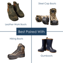 Load image into Gallery viewer, Australian made thick loose top merino wool work socks - Comfortable and hardwearing, our &#39;Max&#39; socks are made to last - these socks are best paired with work boots, steel cap boots, hiking boots, and gumboots
