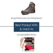 Load image into Gallery viewer, Australian made Roslyn Thick Merino Wool Loose Top Socks - Keep your feet warm and comfortable with our soft and spongy Roslyn socks - best worn with hiking boots, they also make ultra comfy lounge and bed socks
