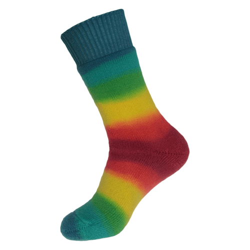 Australian made local merino wool thick, full-cushioned rainbow Wheeo socks