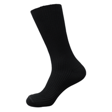 Load image into Gallery viewer, Australian made Narrawa ribbed merino wool loose top socks - Versatile and comfortable quality ribbed socks
