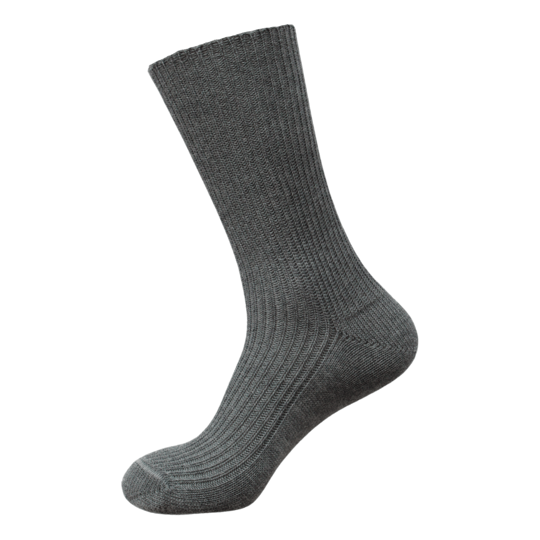 Otto Ribbed Australian Merino Loose Top Socks
