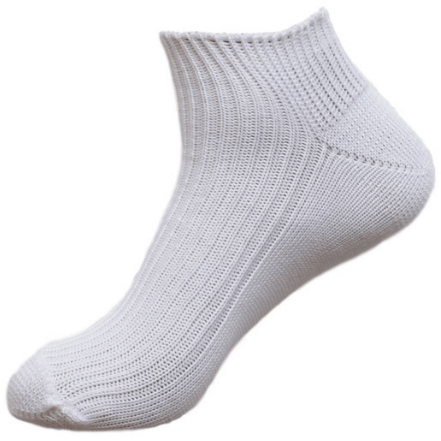 Australian made White Johanne cotton ankle socks