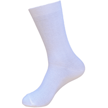 Load image into Gallery viewer, Australian made White Elly Loose Top fine knit cotton socks
