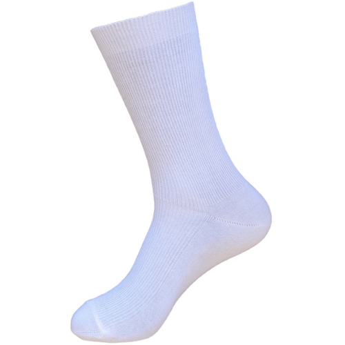 Australian made White Elly Loose Top fine knit cotton socks