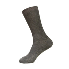 Load image into Gallery viewer, Australian made Grey Alfred Loose Top fine Australian merino wool dress socks
