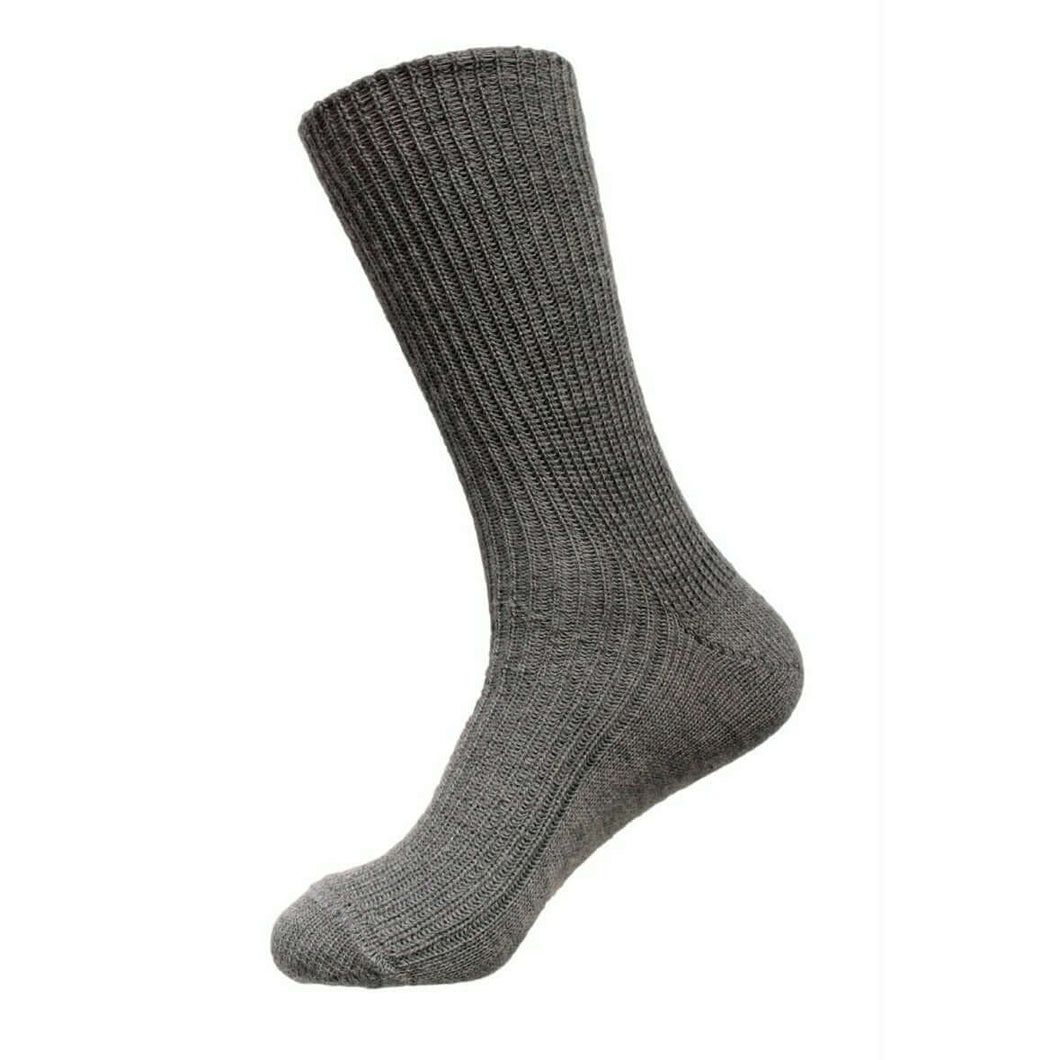 Australian made Grey Otto Loose Top Australian merino ribbed work socks