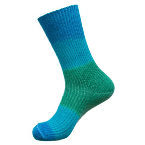 Australian made local merino wool ocean ribbed hand dyed socks