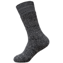 Load image into Gallery viewer, Australian made Black/Light Brown Roslyn Thick Australian merino socks
