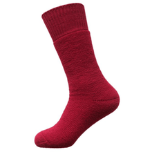 Load image into Gallery viewer, Australian made Crimson Red Roslyn Thick Australian merino socks
